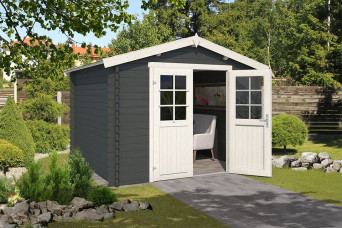  Outdoor Life Products | Tuinhuis Norah 275 x 275 | Gecoat | Carbon Grey-Wit 210292-31